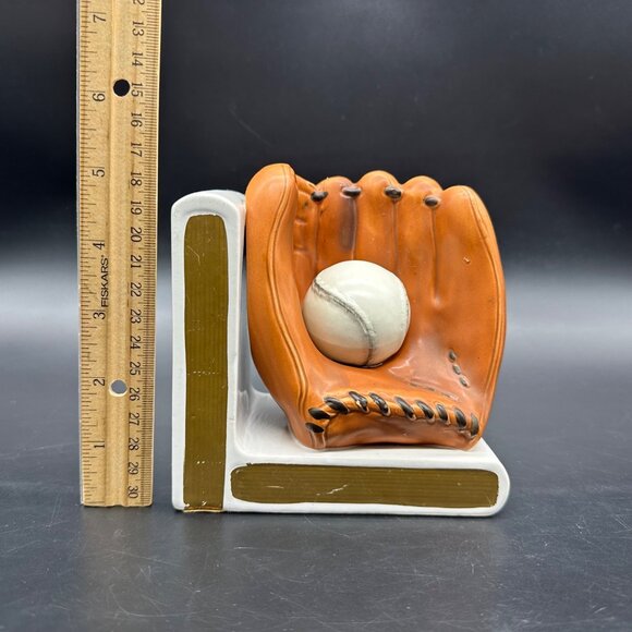 Vintage Bookend Lefton Japan Ceramic Baseball Glove Ball Sports Decor Figurine - Picture 10 of 12